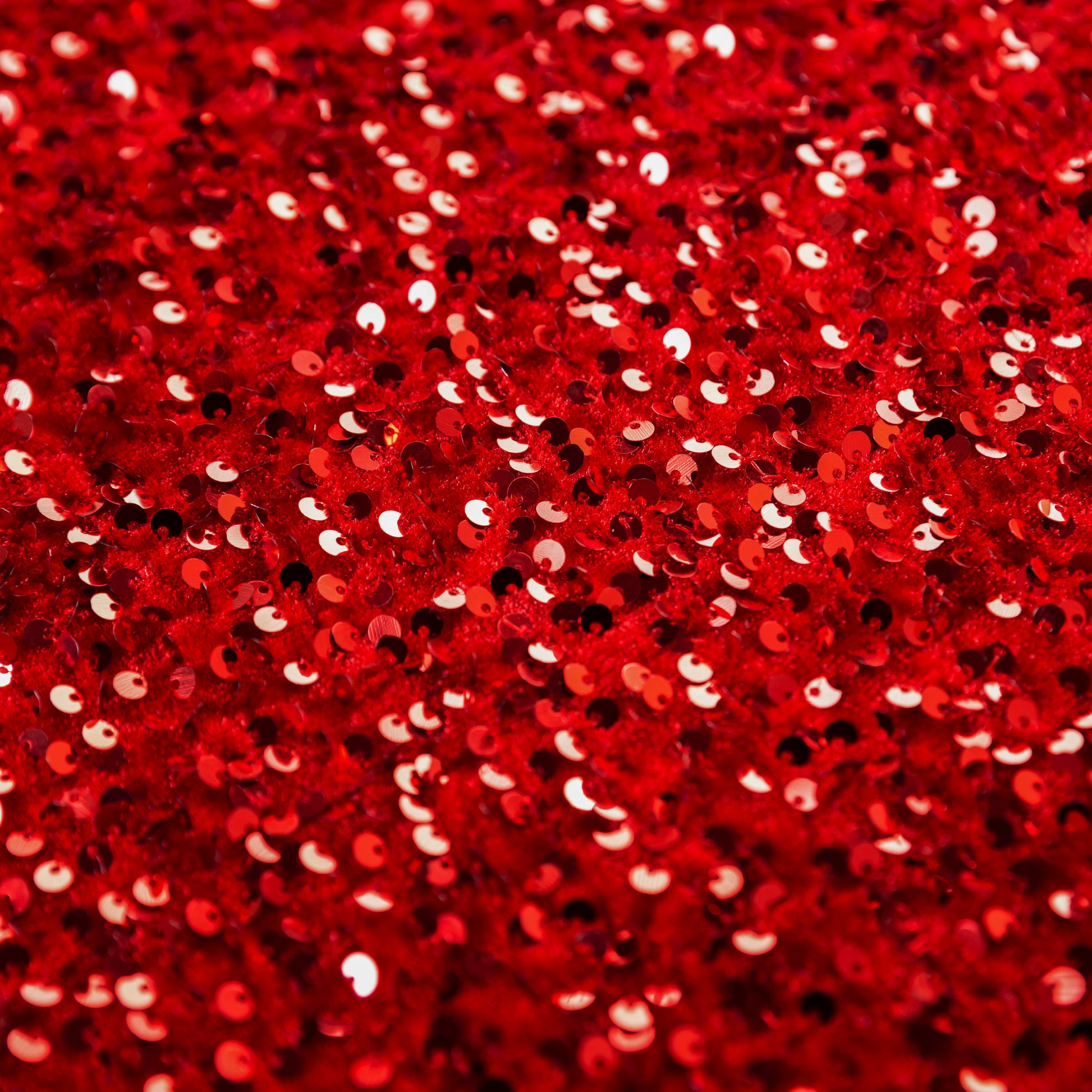 Sequin Velvet 132" Round Tablecloth - Red - CV Linens