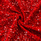 Sequin Velvet Red fabric