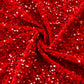 Sequin Velvet 132" Round Tablecloth - Red - CV Linens