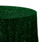 Sequin Velvet Round Tablecloth Emerald Green close up