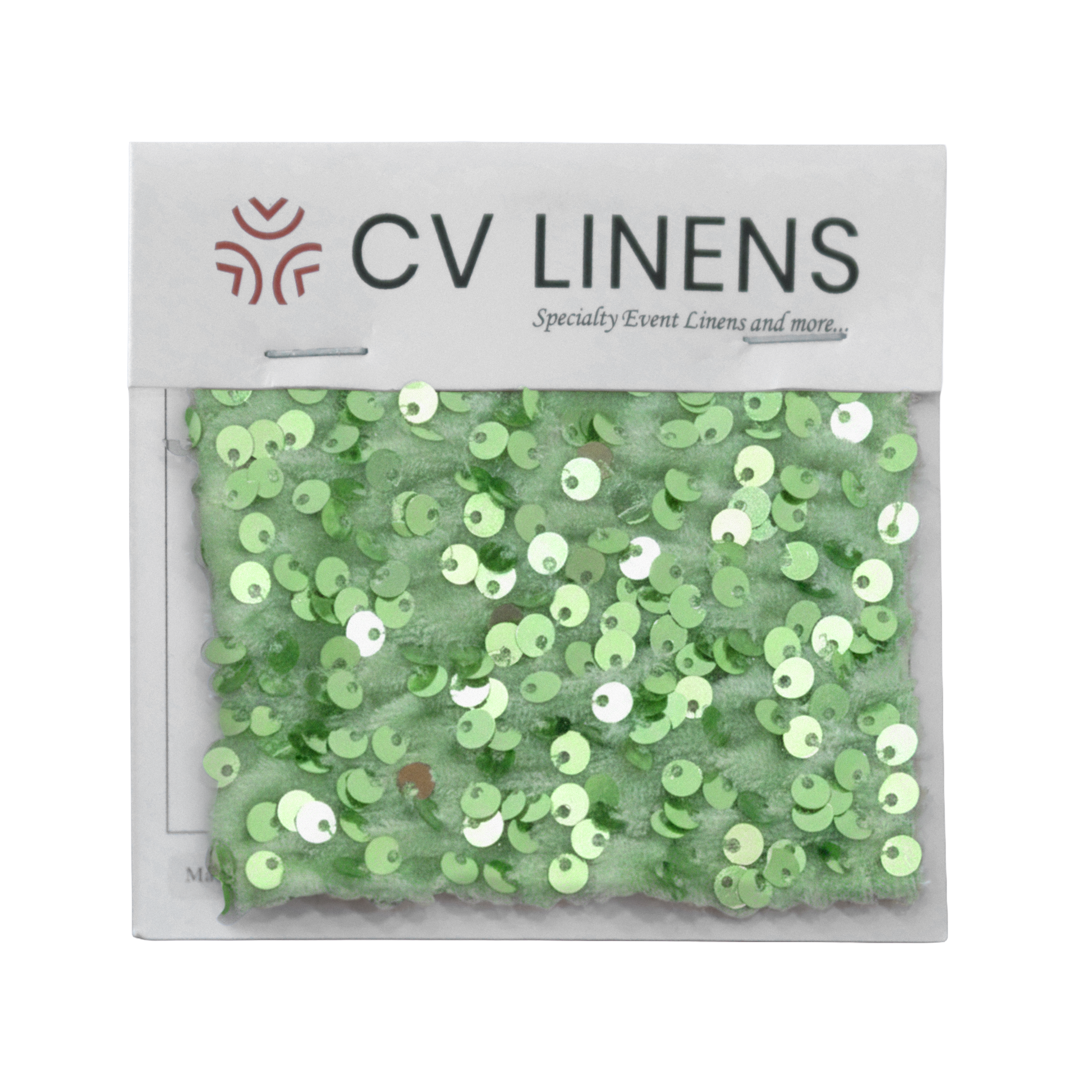 Sequin Velvet Swatch Card - Sage Green