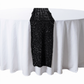 Sequin Velvet Table Runner Black - CV Linens