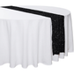 Sequin Velvet Table Runner - Black