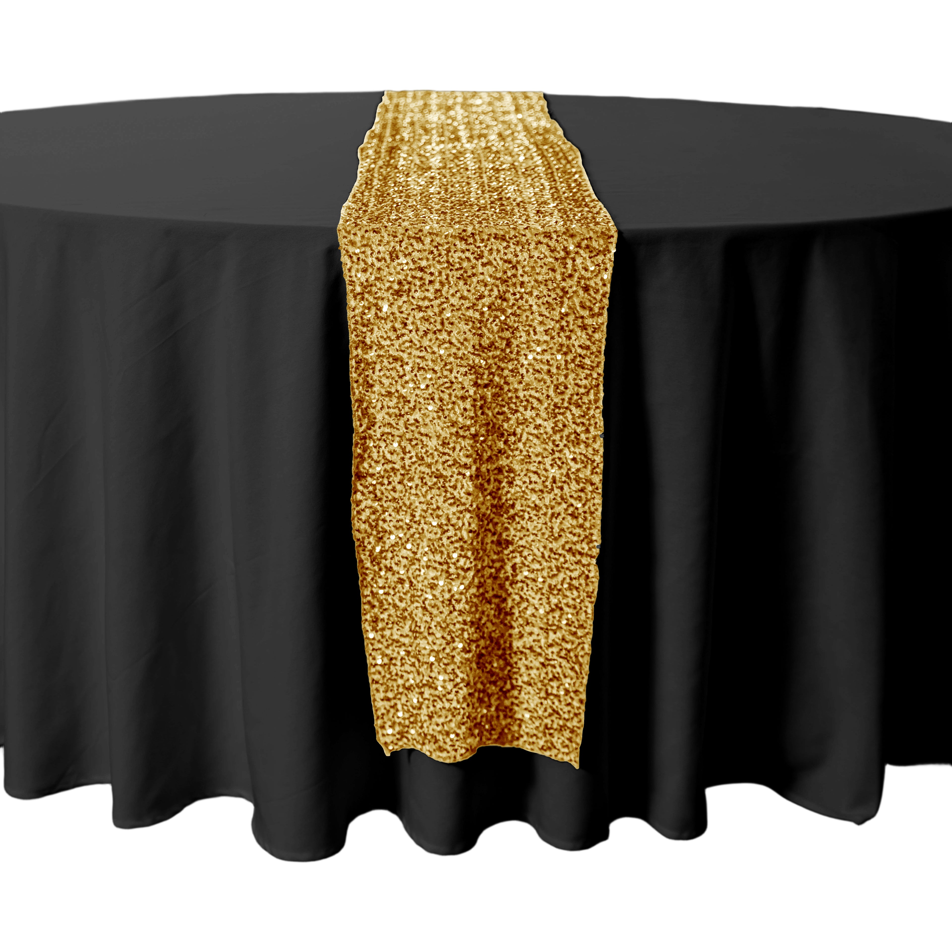 Sequin Velvet Table Runner Gold - CV Linens