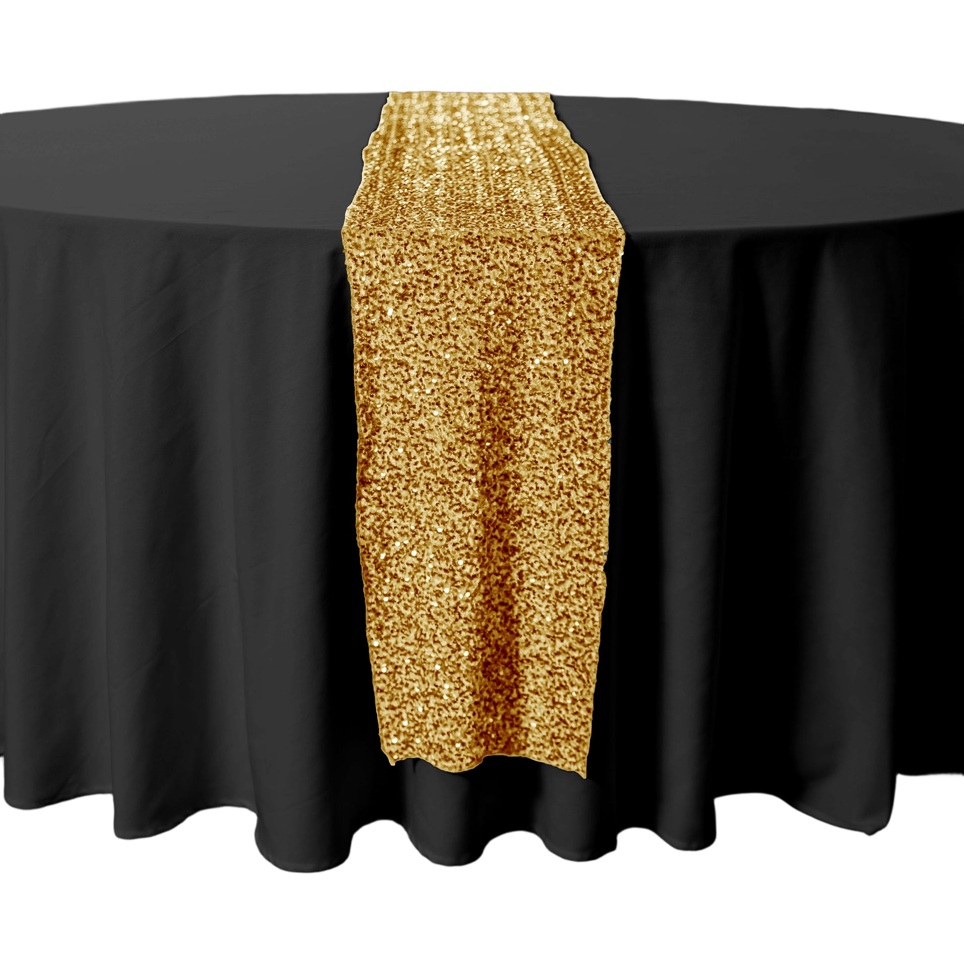 Sequin Velvet Table Runner Gold - CV Linens