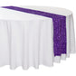Sequin Velvet Table Runner Purple angled view
