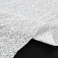Sequin Velvet Table Runner White serged dege finish close up
