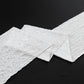 Sequin Velvet Table Runner White bunched
