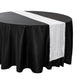 Sequin Velvet Table Runner White angled view

