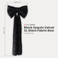 Sequin Velvet XL Giant Fabric Bow for Backdrop infographic