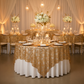 Sequin Vine Table Overlay Topper 90"x90" Square  Gold over a round table for wedding reception