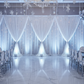 quinceañera with Sheer Voile Flame Retardant (FR) 10ft H x 118" W Drape/Backdrop Curtain Panel - White