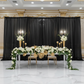 Sheer Voile Flame Retardant (FR) 12ft H x 118" W Drape/Backdrop Curtain Panel - Black | uprights | bases | crossbars |