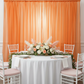Sheer Voile Flame Retardant (FR) 12ft H x 118" W Drape/Backdrop Curtain Panel - Orange | uprights | bases | crossbar |