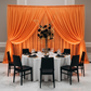 Sheer Voile Flame Retardant (FR) 12ft H x 118" W Drape/Backdrop Curtain Panel - Orange | uprights | bases | crossbar |