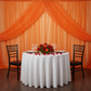 Sheer Voile Flame Retardant (FR) 12ft H x 118" W Drape/Backdrop Curtain Panel - Orange | uprights | bases | crossbar |