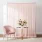 Sheer Voile Flame Retardant (FR) 14ft H x 118" W Drape/Backdrop Curtain Panel - Blush/Rose Gold for a photo both setup
