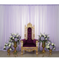 Sheer Voile Flame Retardant (FR) 14ft H x 118" W Drape/Backdrop Curtain Panel - Lavender indoor celebration