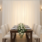 Sheer Voile Flame Retardant (FR) 8ft H x 118" W Drape/Backdrop Curtain Panel - Ivory 