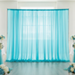 Sheer Voile Flame Retardant (FR) 8ft H x 118" W Drape/Backdrop Curtain Panel - Aqua Blue
