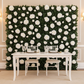 Silk Greenery with Roses Wall Backdrop Panel - White