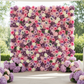 Silk Roses/Hydrangeas Flower Wall Backdrop Panel - Lavender & Pink & Purple