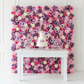 Silk Roses/Hydrangeas Flower Wall Backdrop Panel - Lavender & Pink & Purple