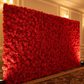 Silk Roses/Hydrangeas Flower Wall Backdrop Panel - Red