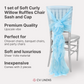 1 Set of Soft Curly Willow Ruffles Chair Sash & Cap - Baby Blue