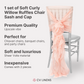 1 Set of Soft Curly Willow Ruffles Chair Sash & Cap - Blush/Rose Gold