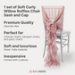 1 Set of Soft Curly Willow Ruffles Chair Sash & Cap - Dusty Rose/Mauve