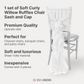 1 Set of Soft Curly Willow Ruffles Chair Sash & Cap - White