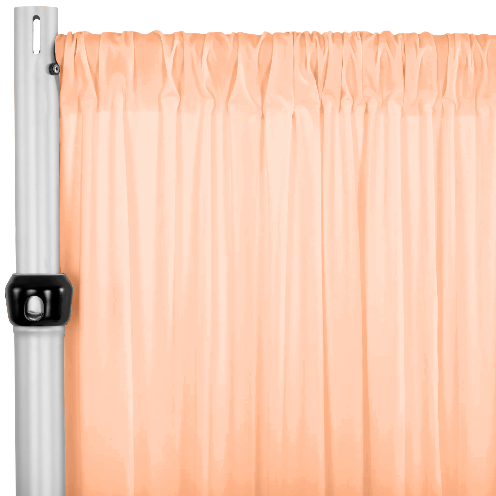 Spandex 4-way stretch backdrop drape panel peach close up