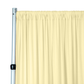 Spandex 4-way Stretch Backdrop Drape Curtain 12ft H x 60" W Pastel Yellow pocket close up