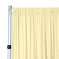 Spandex 4-way Stretch Backdrop Drape Curtain 14ft H x 60" W Pastel Yellow pocket close up