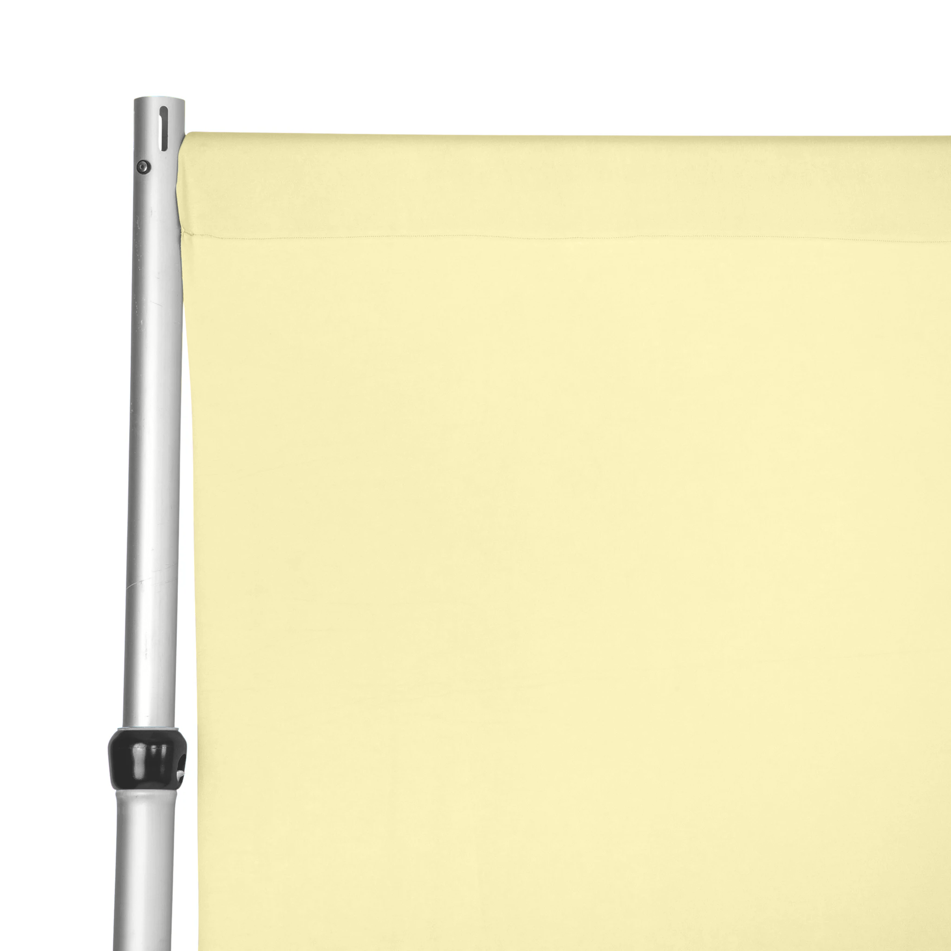 spandex drape backdrop curtain panel pastel yellow pocket close up