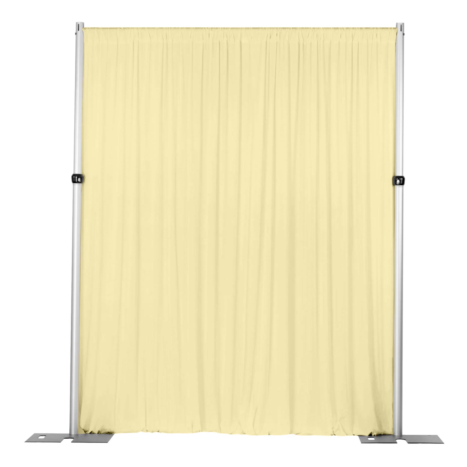spandex drape backdrop curtain panel pastel yellow full view