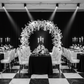 wedding dinner anniversary with Spandex 4-way Stretch Backdrop Drape Curtain 16ft H x 60" W - Black