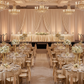 formal gala or corporate dinner reception with Spandex 4-way Stretch Backdrop Drape Curtain 16ft H x 60" W - Champagne