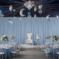 celestial quinceañera with Spandex 4-way Stretch Backdrop Drape Curtain 16ft H x 60" W - Dusty Blue