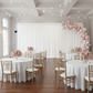 indoor baby shower with Spandex 4-way Stretch Backdrop Drape Curtain 16ft H x 60" W - Ivory