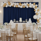 baby shower with Spandex 4-way Stretch Backdrop Drape Curtain 16ft H x 60" W - Navy Blue