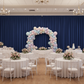baby shower luxury setup with Spandex 4-way Stretch Backdrop Drape Curtain 16ft H x 60" W - Navy Blue