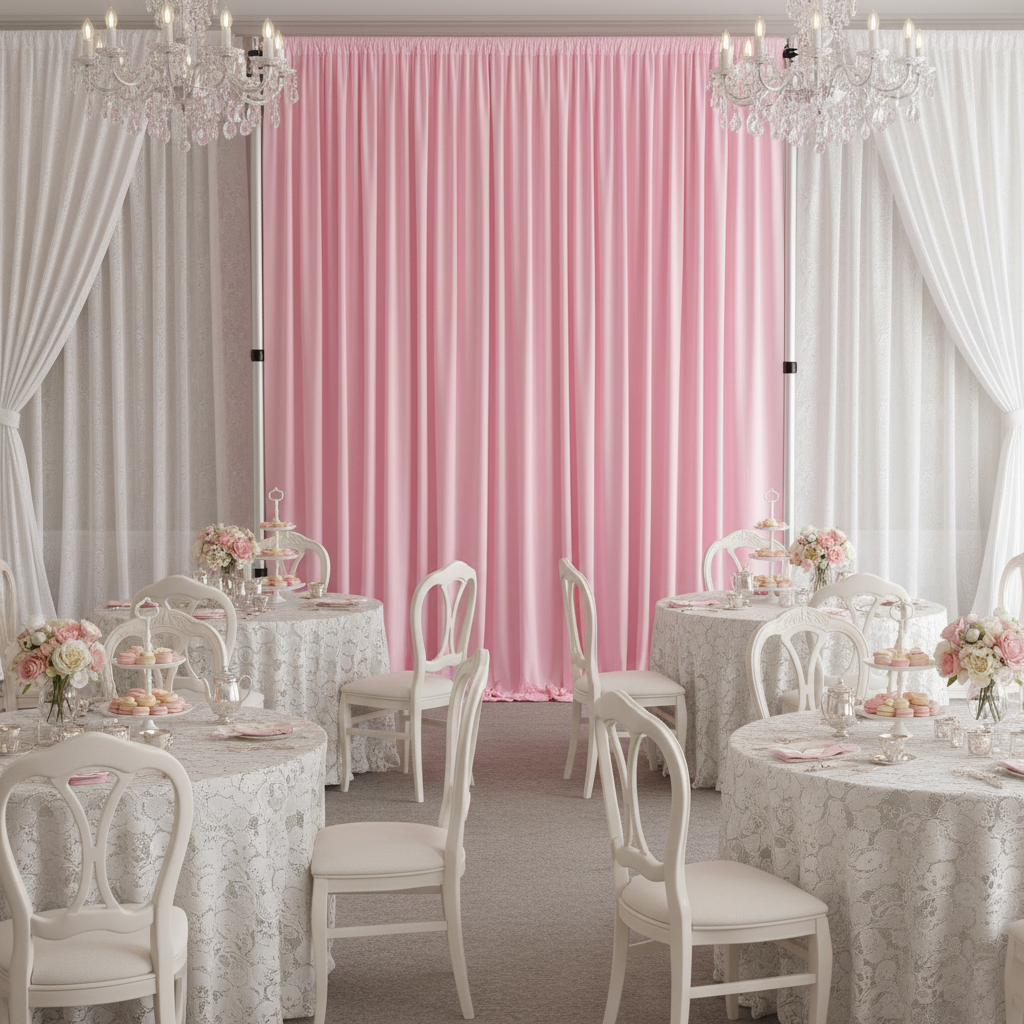 Bagaille Curtain ★ PINK Pink 10ft H x 60