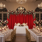 valentines day wedding reception with Spandex 4-way Stretch Backdrop Drape Curtain 16ft H x 60" W - Red