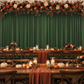 indoor fall harvest reception with Spandex 4-way Stretch Backdrop Drape Curtain 16ft H x 60" W - Willow Green