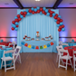 superhero birthday party with Spandex 4-way Stretch Backdrop Drape Curtain 18ft H x 60" W - Baby Blue