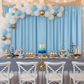nautical theme party with Spandex 4-way Stretch Backdrop Drape Curtain 18ft H x 60" W - Baby Blue