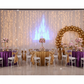 indoor disney princess birthday setup with Spandex 4-way Stretch Backdrop Drape Curtain 18ft H x 60" W - Ivory