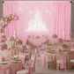 disney princess 18th birthday reception with Spandex 4-way Stretch Backdrop Drape Curtain 18ft H x 60" W - Pink